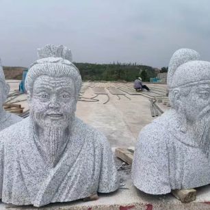 洛阳 白麻花岗岩石材人物立体雕刻