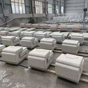 洛阳 白麻花岗岩异形加工-石凳，坐凳