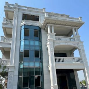 洛阳 白麻花岗岩别墅外墙干挂效果展示