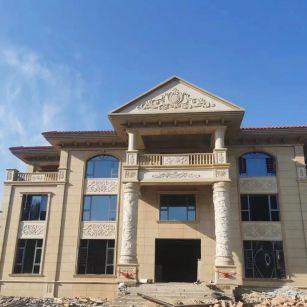 洛阳 黄金麻花岗岩别墅外墙干挂