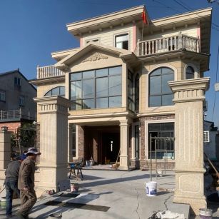 洛阳 黄金麻花岗岩荔枝面别墅外墙干挂私家专属