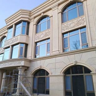 洛阳 黄金麻花岗岩别墅外墙干挂