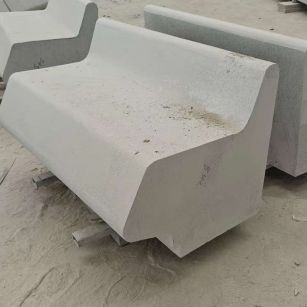 洛阳 芝麻白花岗岩异形坐凳，石凳