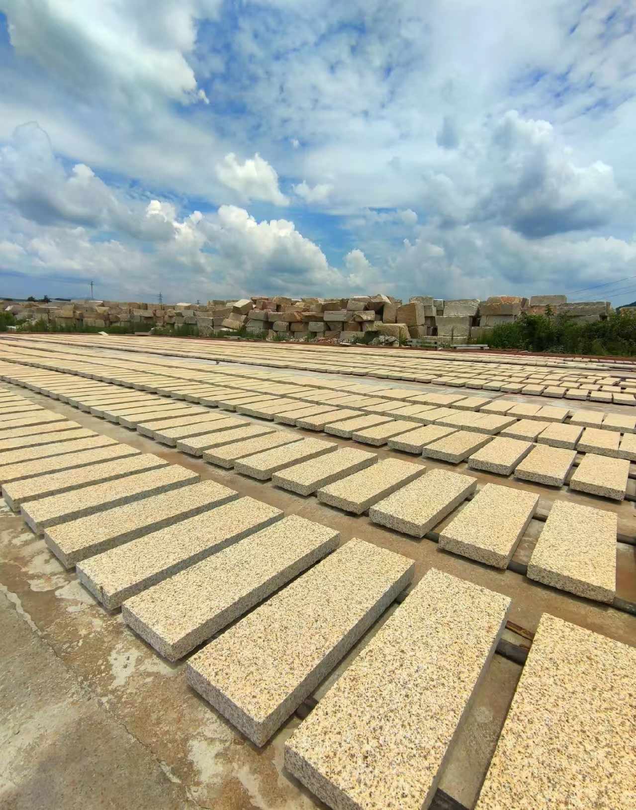 洛阳 黄金麻荔枝面花岗岩石材地铺石防护中