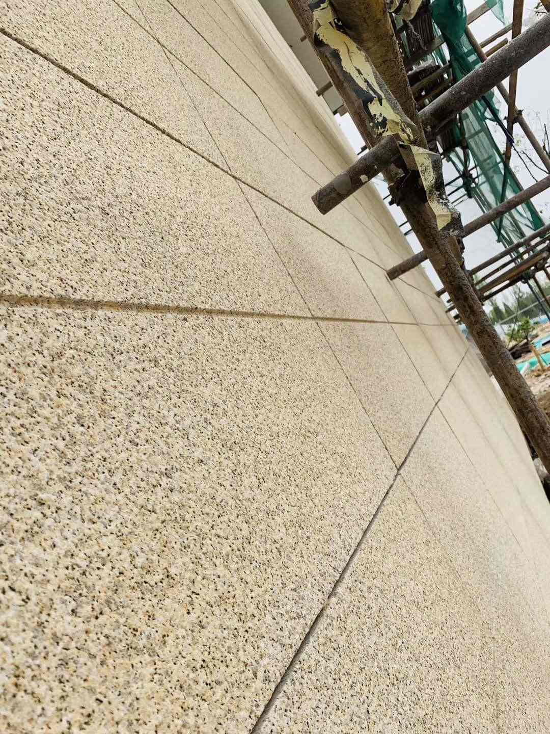 洛阳 黄金麻花岗岩荔枝面外墙干挂石材效果示例