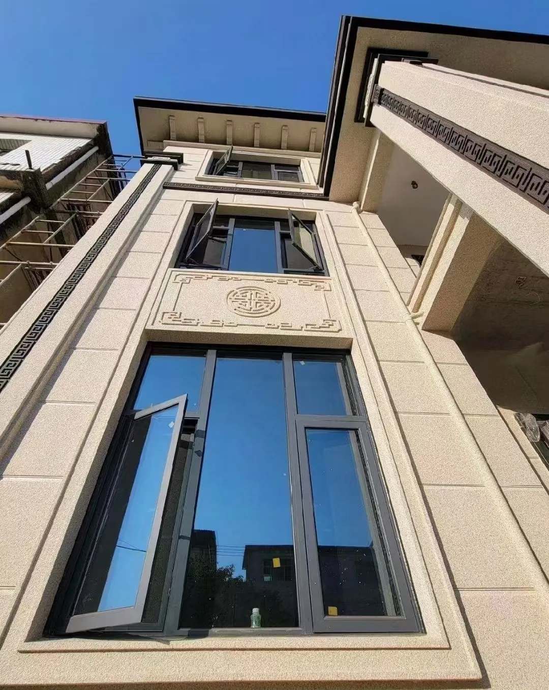 洛阳 黄金麻荔枝面别墅外墙干挂效果展示