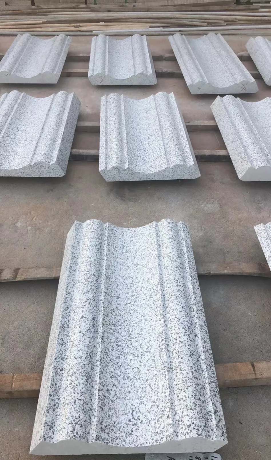 洛阳 白麻花岗岩光面别墅线条